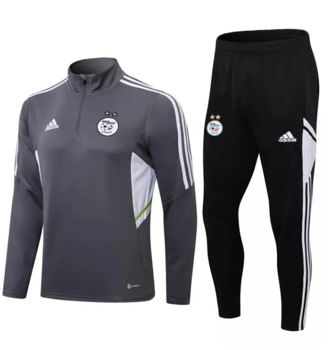 2021/22 Algeria Grey Training Kits Sweatshirt with Pants